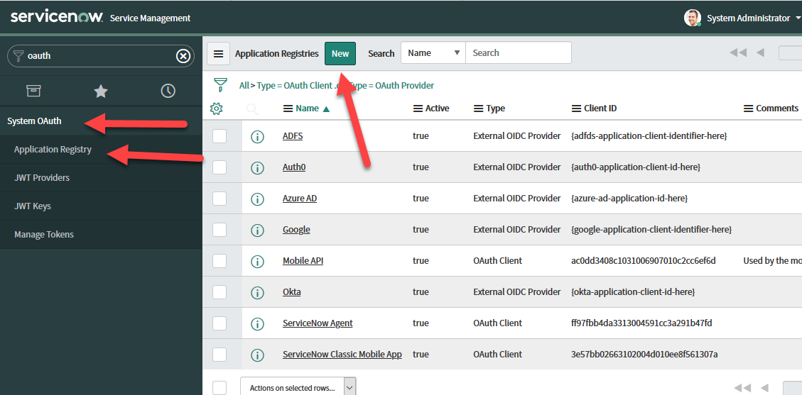 Create a ServiceNow API Client ID and Client Secret for the SCOM ...