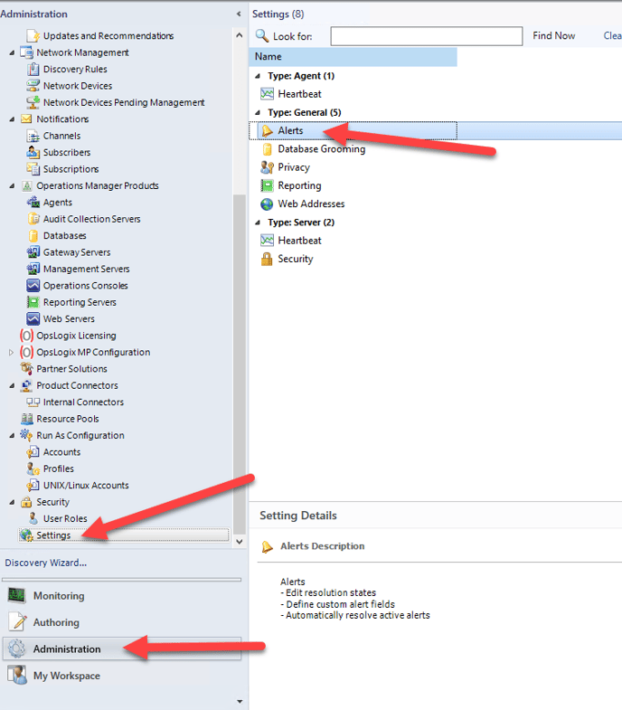 Create a resolution state in SCOM01