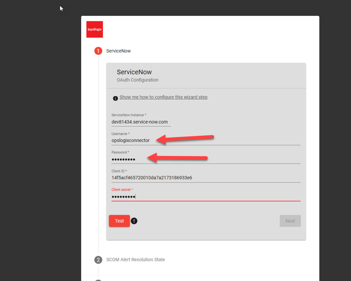 SCOM ServiceNow Incident Connector Wizard step 1-03